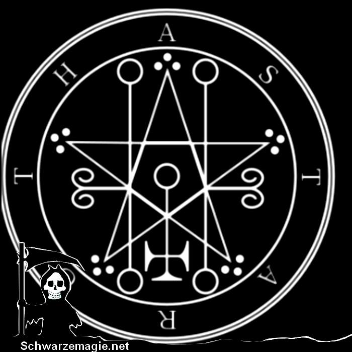 Siegel des Dämons Astaroth. Die Vorstellung vom Teufelspakt nahm in der hochscholastischen Dämonologie einen bedeutenden Platz ein.