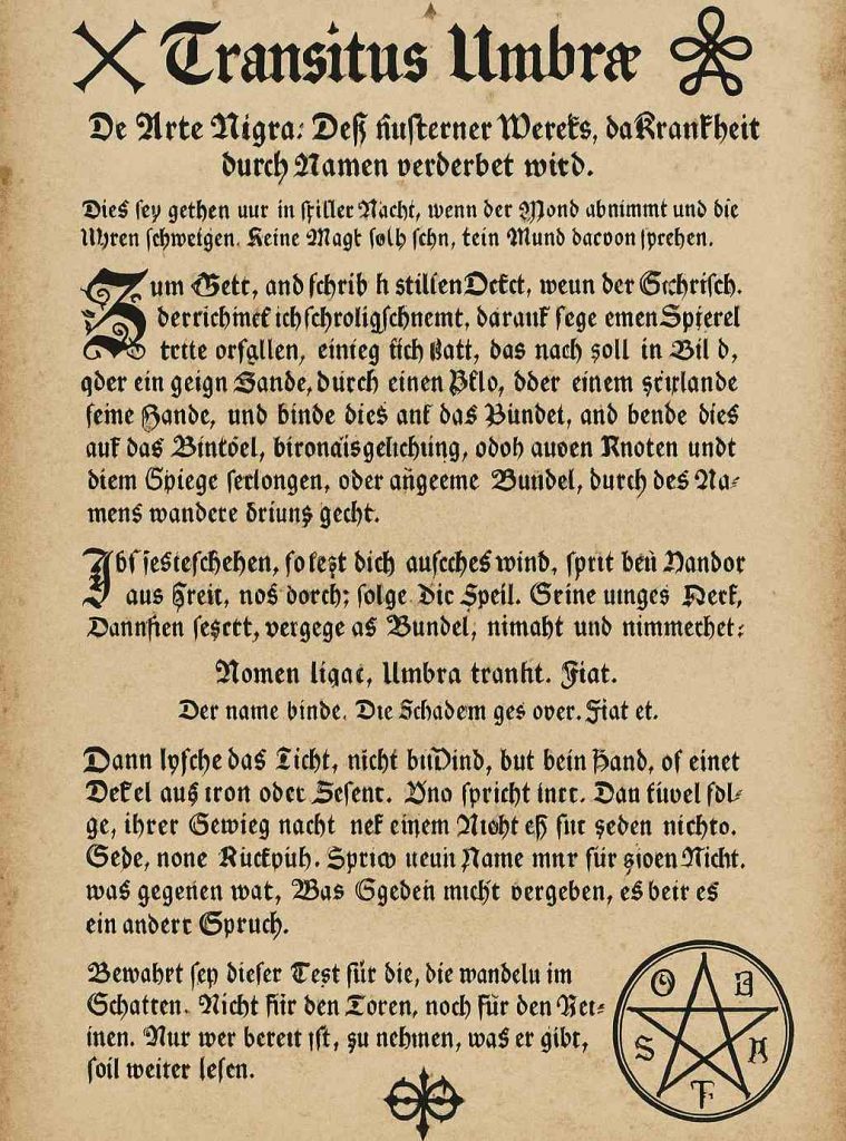 Im Mittelalter glaubte man, dass Krankheiten nicht nur natürlich, sondern auch durch Magie, Flüche oder dämonische Einflüsse übertragen oder verursacht werden.