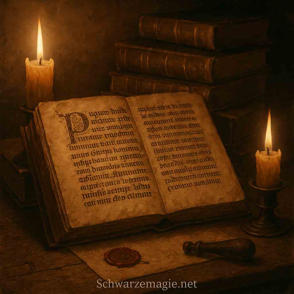 Das Teufelspakt in Grimoires bezeichnet einen Bund, bei dem der Magier seine Seele oder Dienste einem dämonischen Wesen verschreibt, um im Gegenzug übernatürliche Macht, Wissen oder Reichtum zu erhalten.