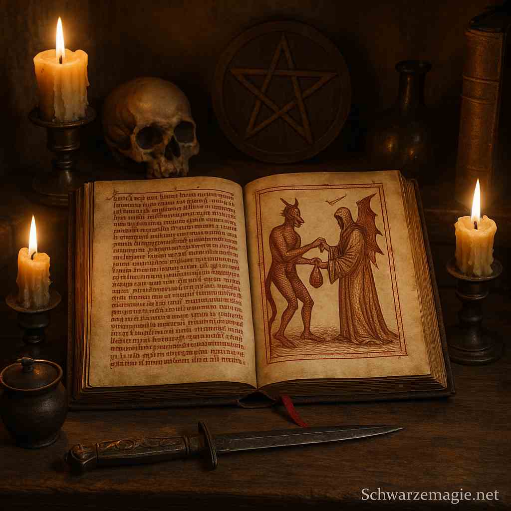 Im Faust von Goethe schließt der Gelehrte einen Teufelspakt mit Mephisto, in dem er seine Seele für weltliche Erkenntnis, Lust und Macht einsetzt.