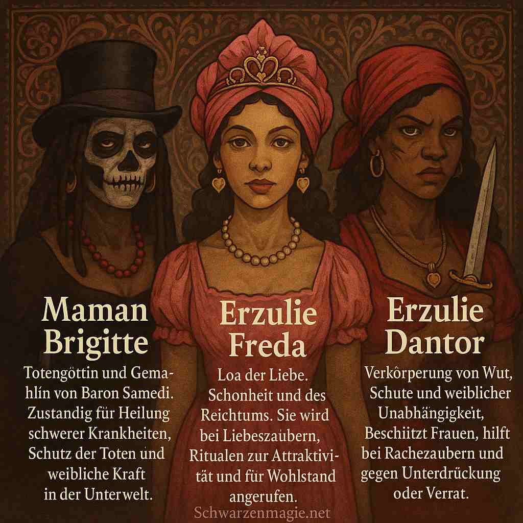 Die Loa sind mächtige Geister des Voodoo, die das Leben der Menschen lenken und in Bereichen wie Liebe, Tod, Gesundheit, Wohlstand und Gerechtigkeit wirken.