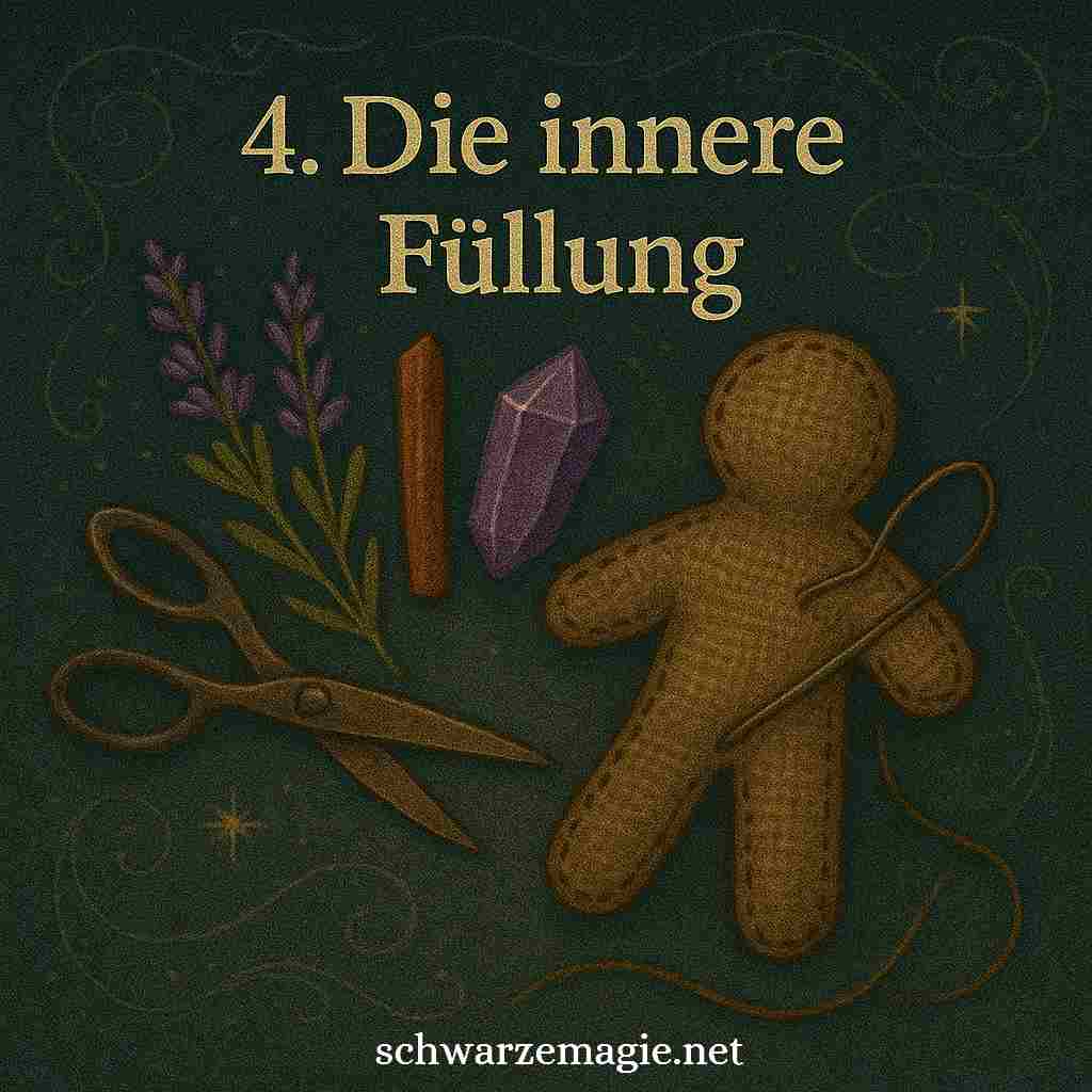 ChatGPT:
Die Füllung einer Voodoopuppe besteht oft aus Kräutern, Haaren, Stoffresten oder anderen persönlichen Gegenständen, die die gewünschte magische Wirkung unterstützen sollen.
